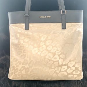 Michael Kors Morgan Leopard Sport Tote Bag Truffle